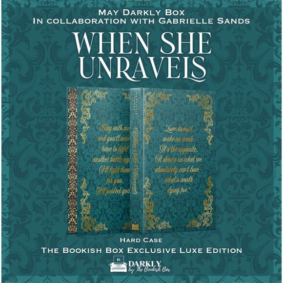Darkly Bookish Box When She Unravels by Gabrielle Sands -May 2025 Exclusive Luxe - Picture 3 of 12